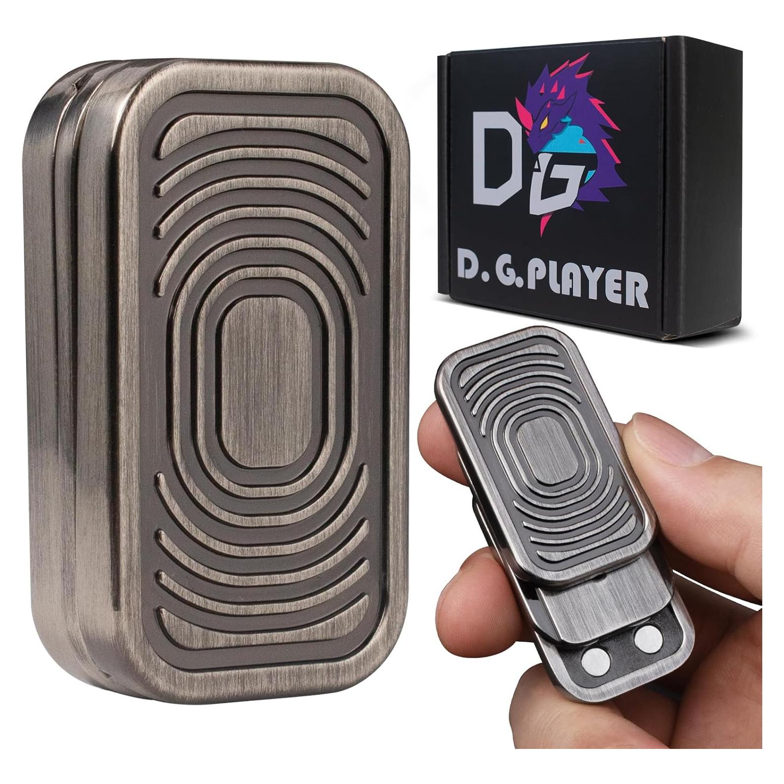 Fidget Slider D.G.PLAYER Magnético Plata-Gris EDC Antiestrés