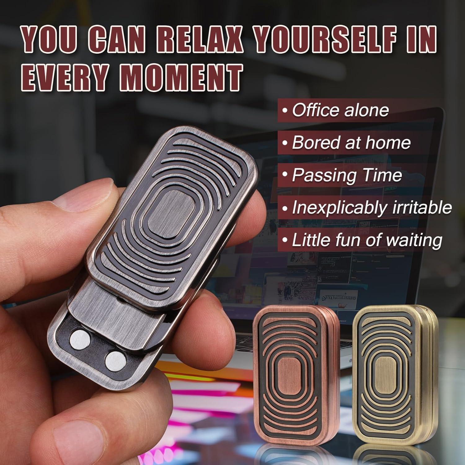 Fidget Slider D.G.PLAYER Magnético Plata-Gris EDC Antiestrés