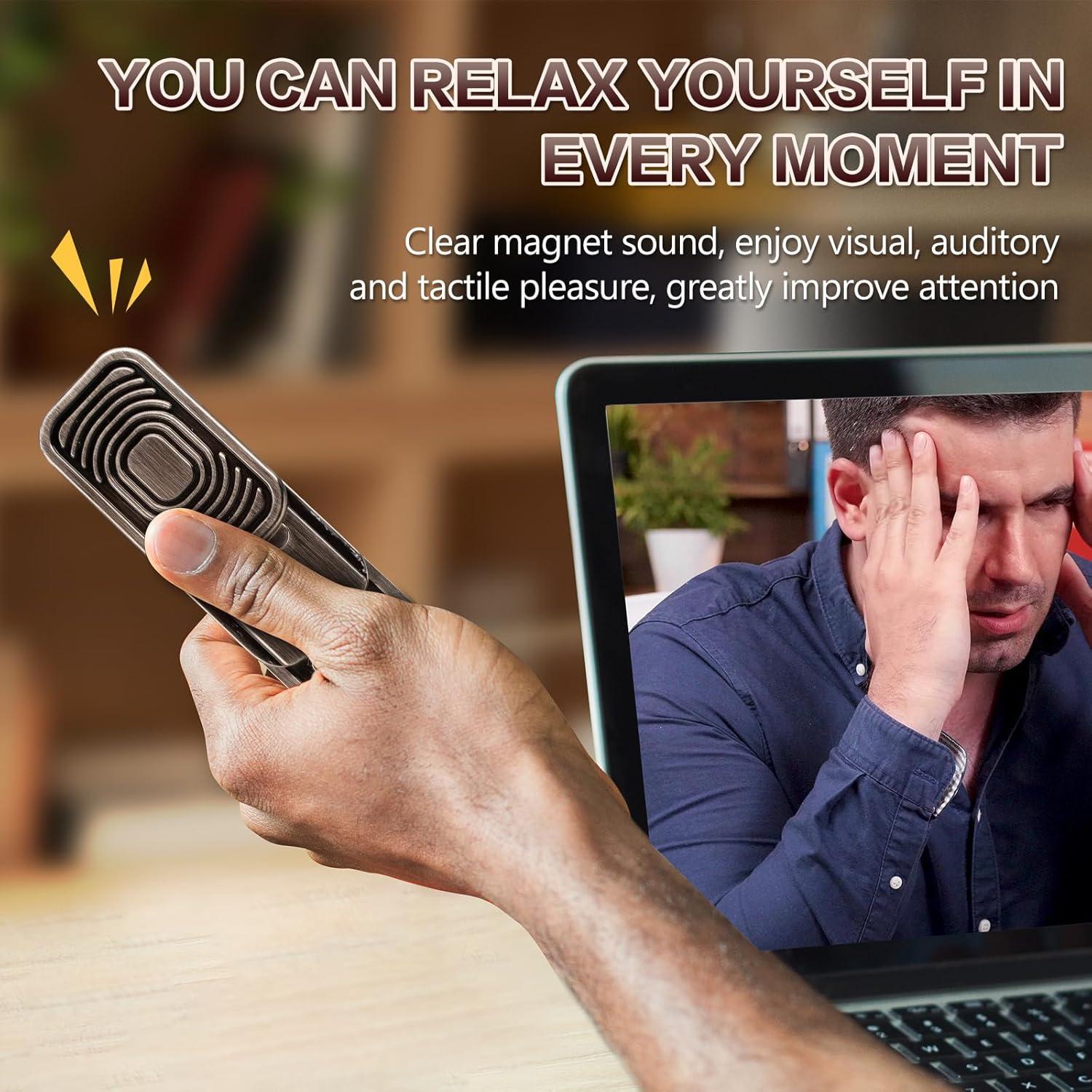 Fidget Slider D.G.PLAYER Magnético Plata-Gris EDC Antiestrés