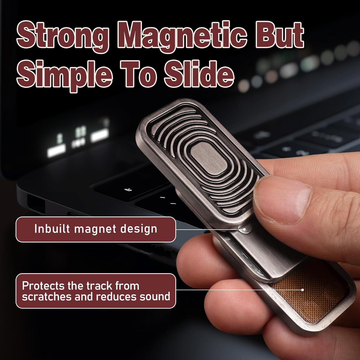 Fidget Slider D.G.PLAYER Magnético Plata-Gris EDC Antiestrés