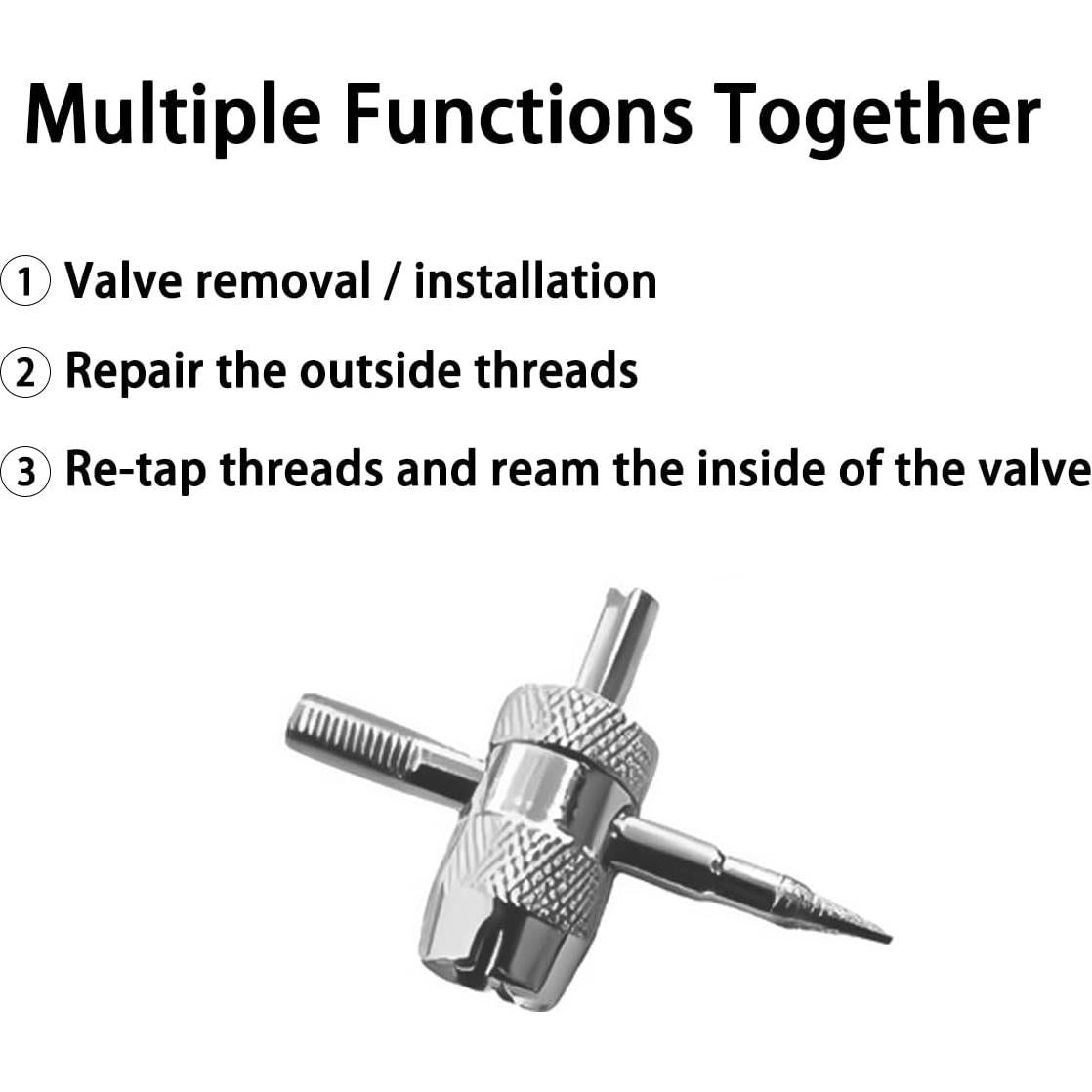 Juego de Herramientas para Válvula de Neumático AICEL - 40 Núcleos y 20 Tapas