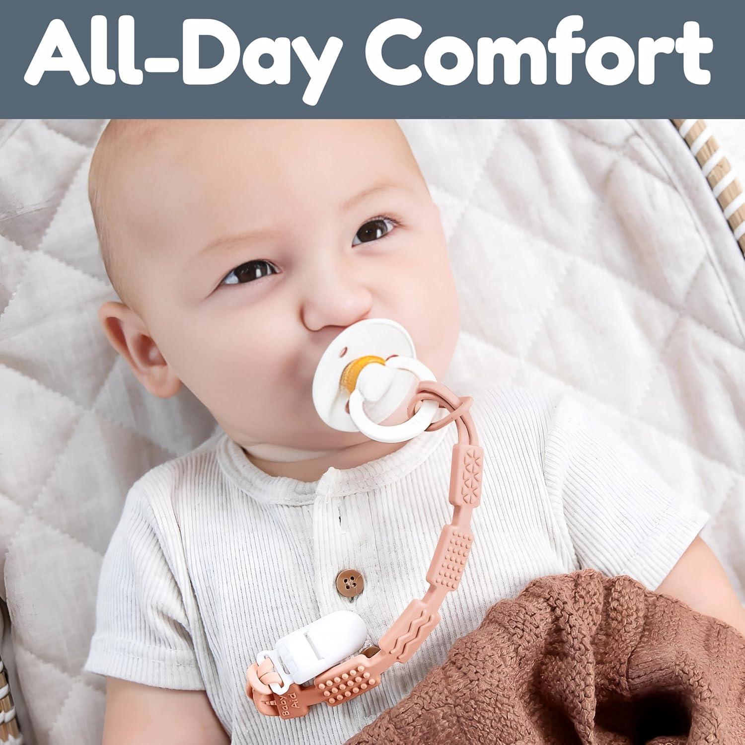 Clip de Chupete de Silicona 100% Grado Alimenticio Rubor