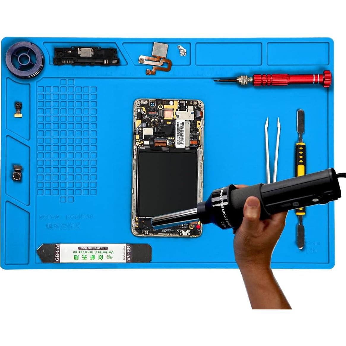 Alfombrilla de Soldadura de Silicona PAFOWO S-130 35x25cm