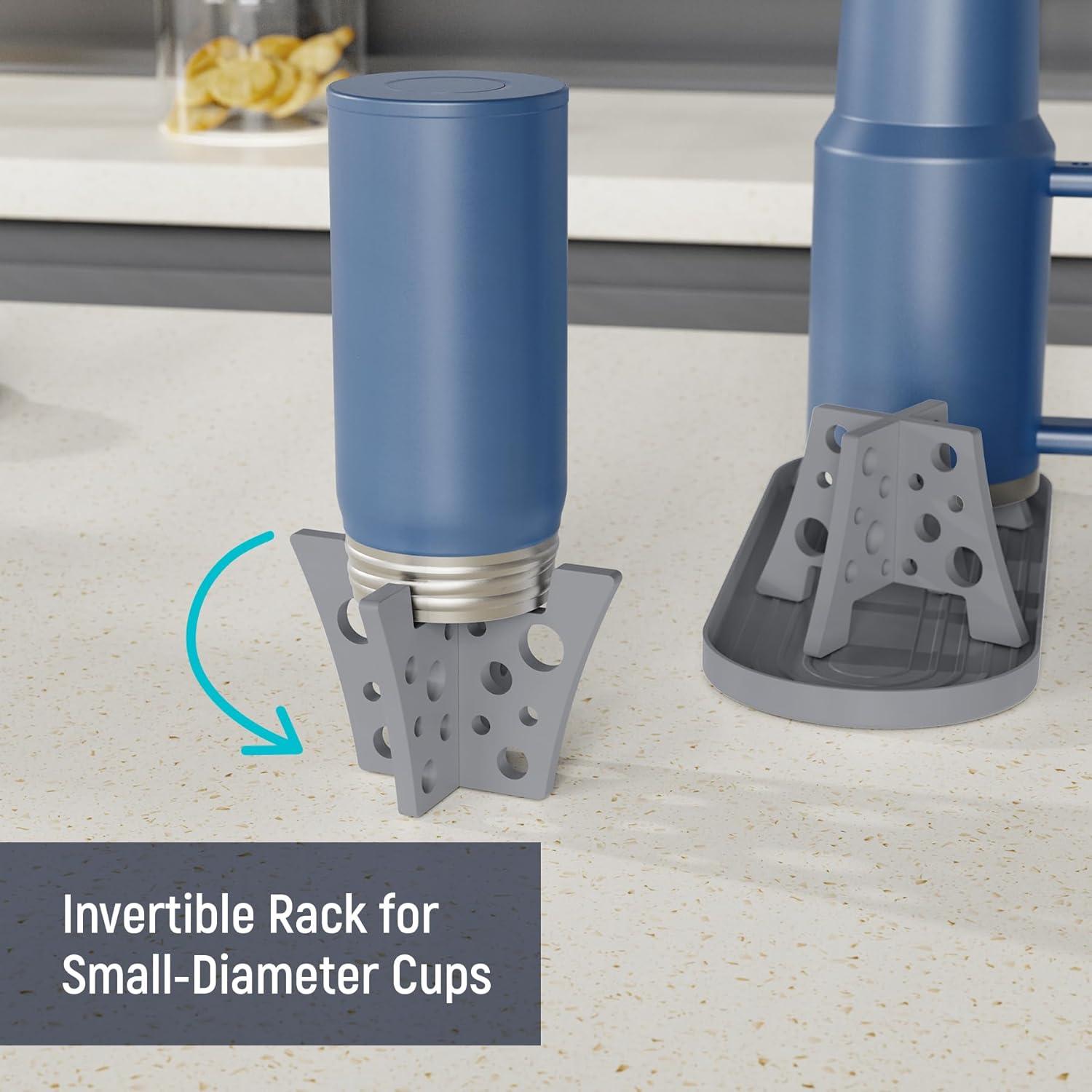 Conjunto 3 Soportes Secado Botellas Silicona NiHome Gris