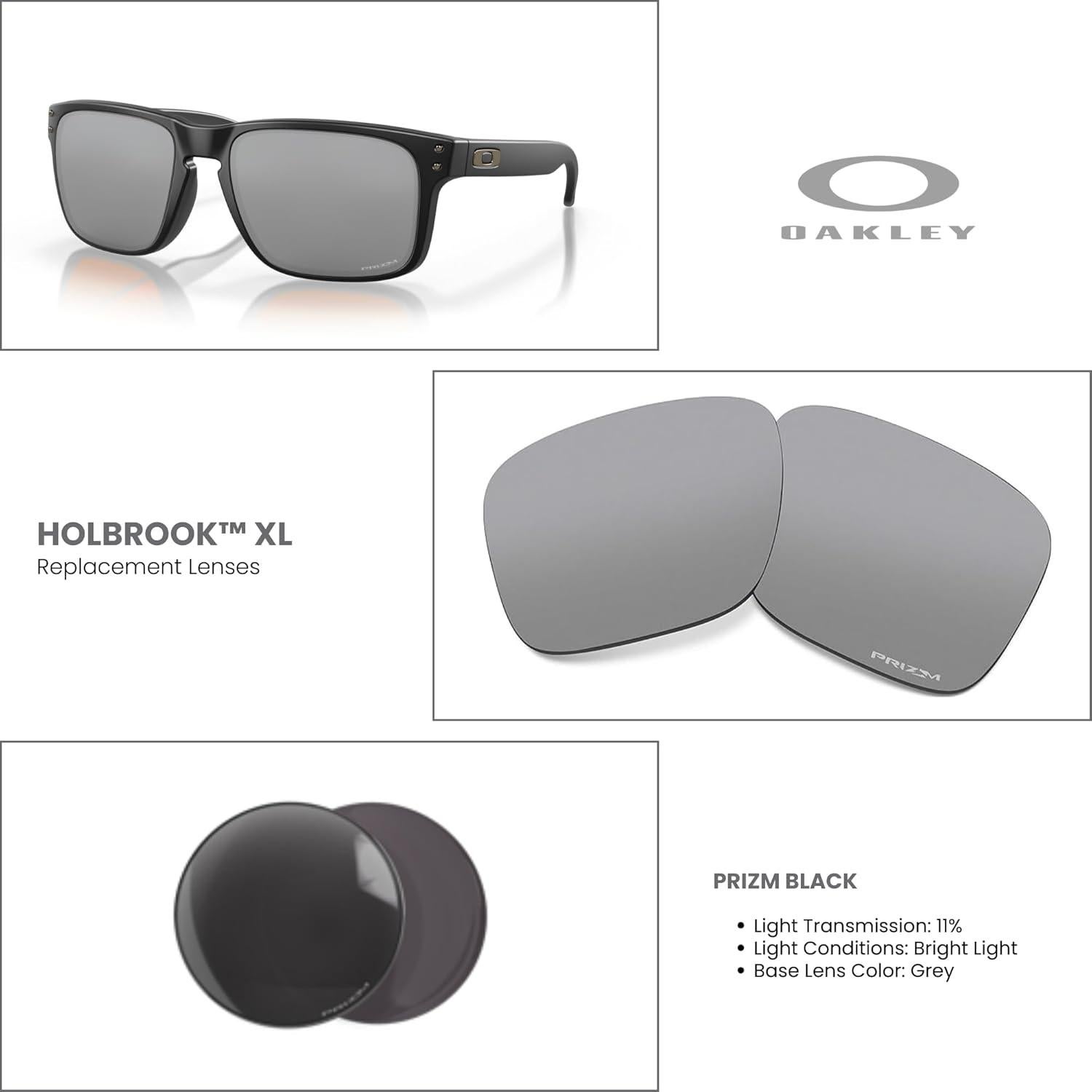 Lentes de Repuesto Oakley Holbrook XL Prizm Black Iridium + Kit