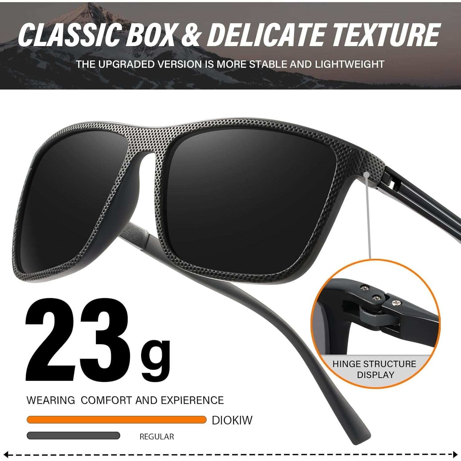 Gafas de sol polarizadas DioKiw UV400 para hombres - 3 colores