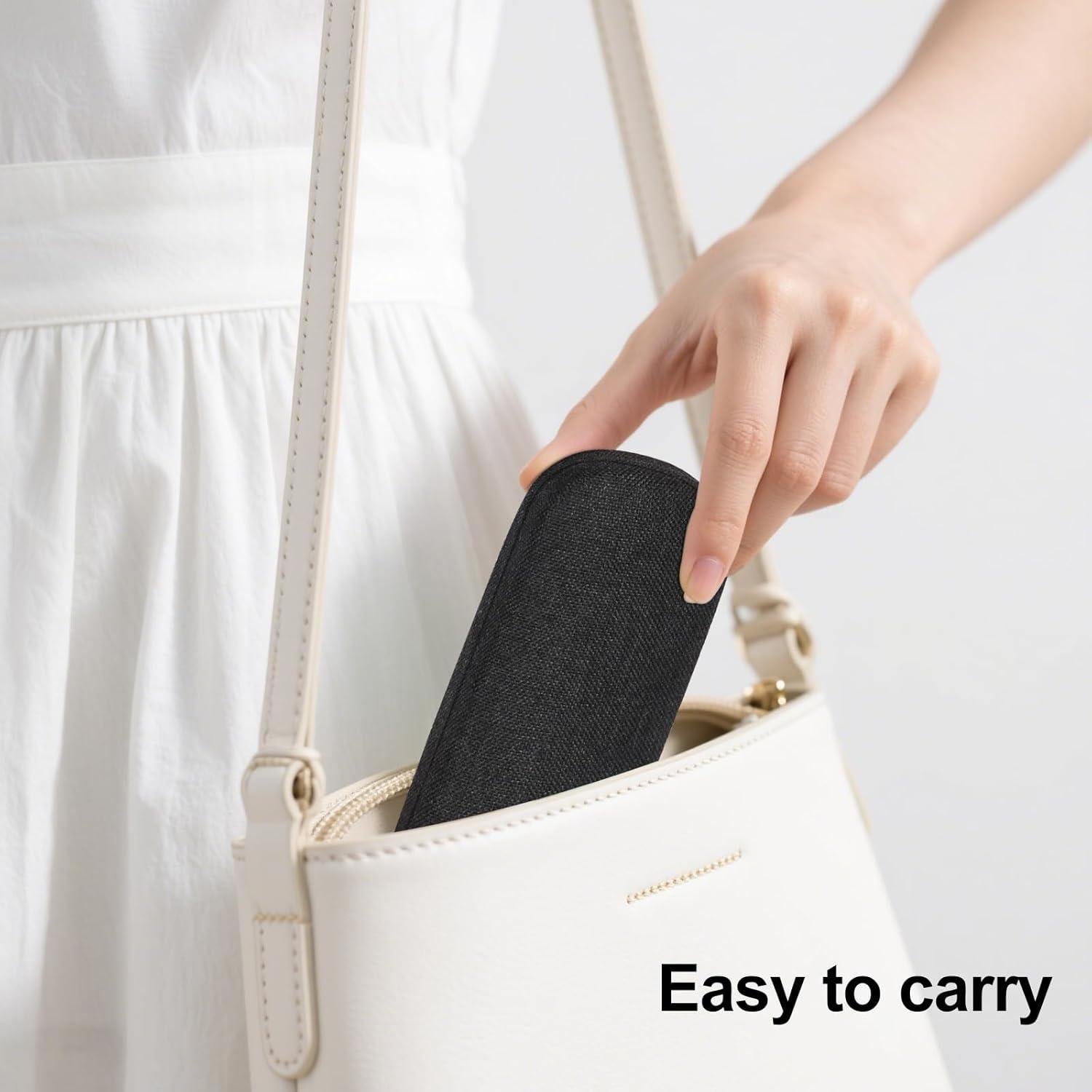 Funda Dura para Gafas YOSE con Bolsa y Paño - Negro