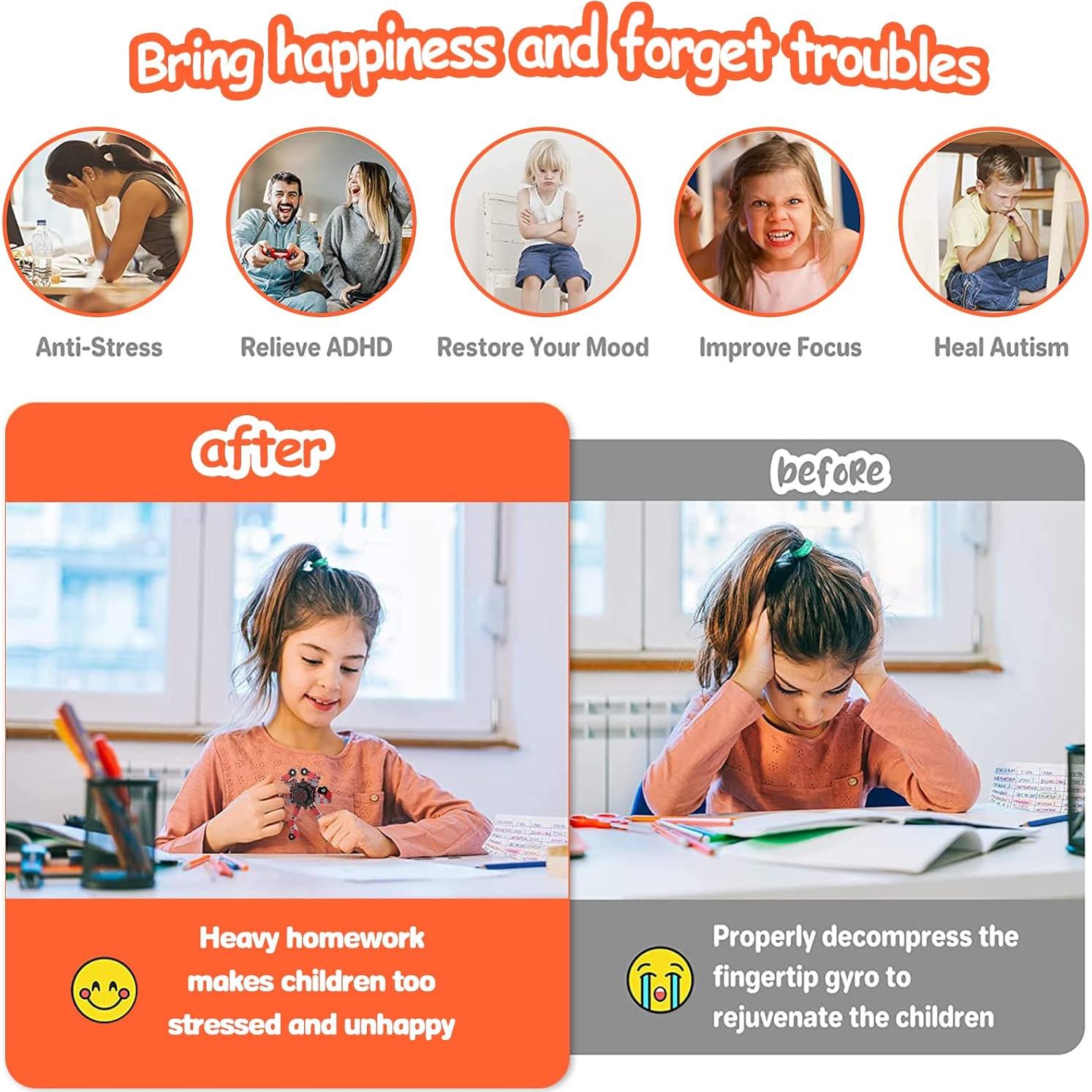 Paquete de 12 Juguetes Sensoriales Antiestrés BAOERHUI