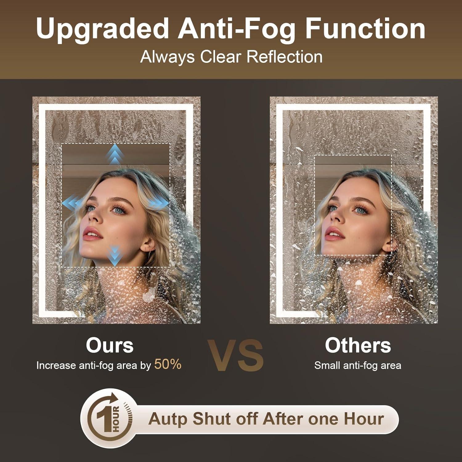 Espejo de Baño LED Jing Yi Ming Jing 50.8x71.1cm Anti-vaho