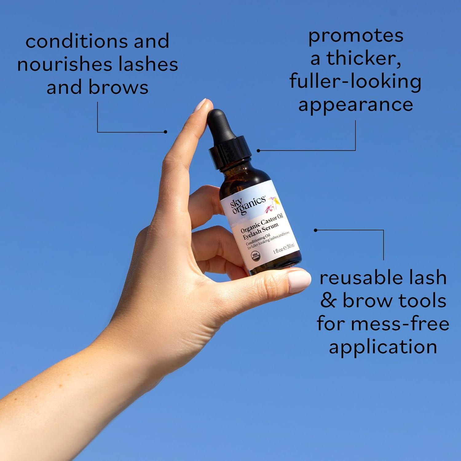 Suero de Pestañas y Cejas Orgánico Sky Organics 30 ml