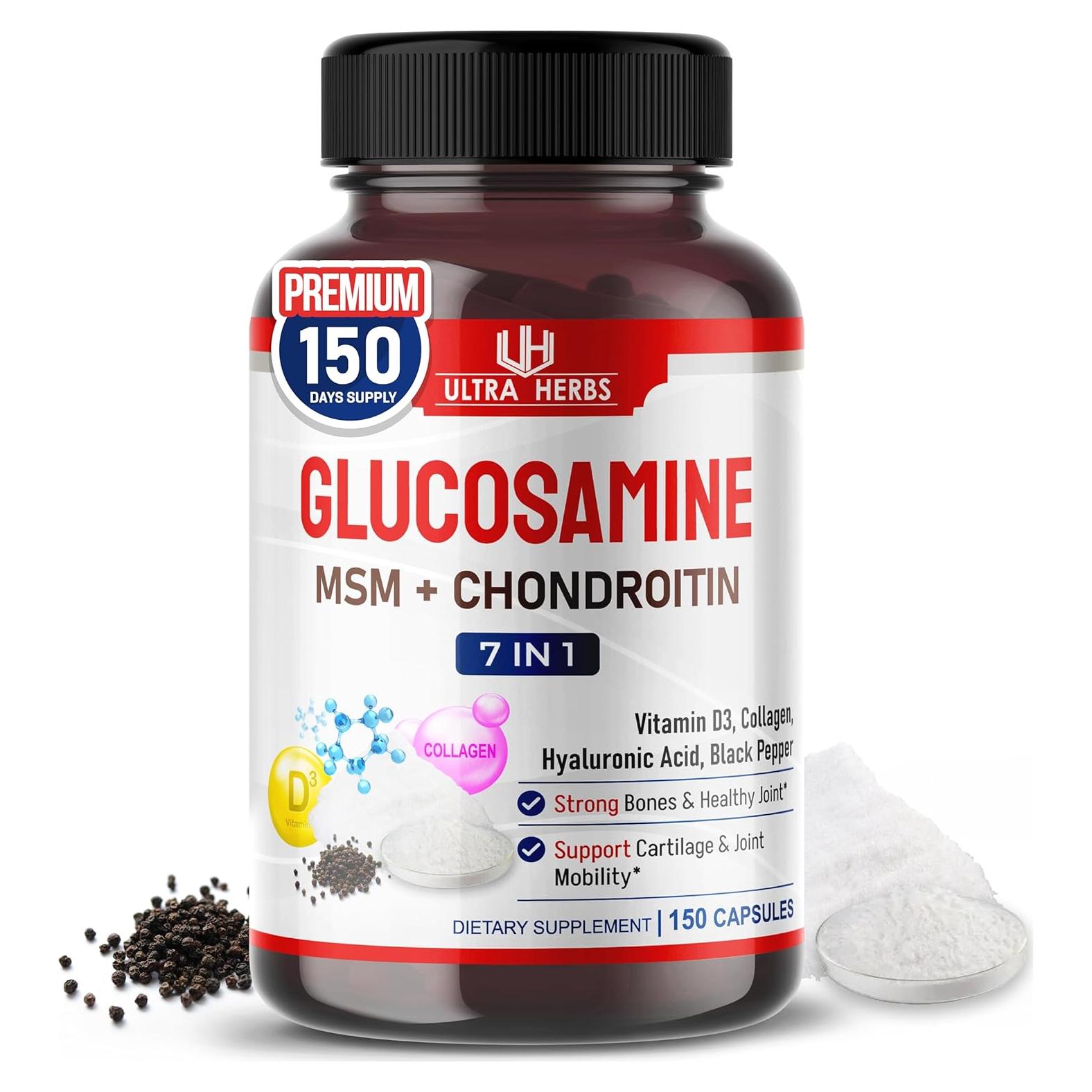 Glucosamina Condroitina MSM Ultra Herbs 150 Cápsulas 7 en 1