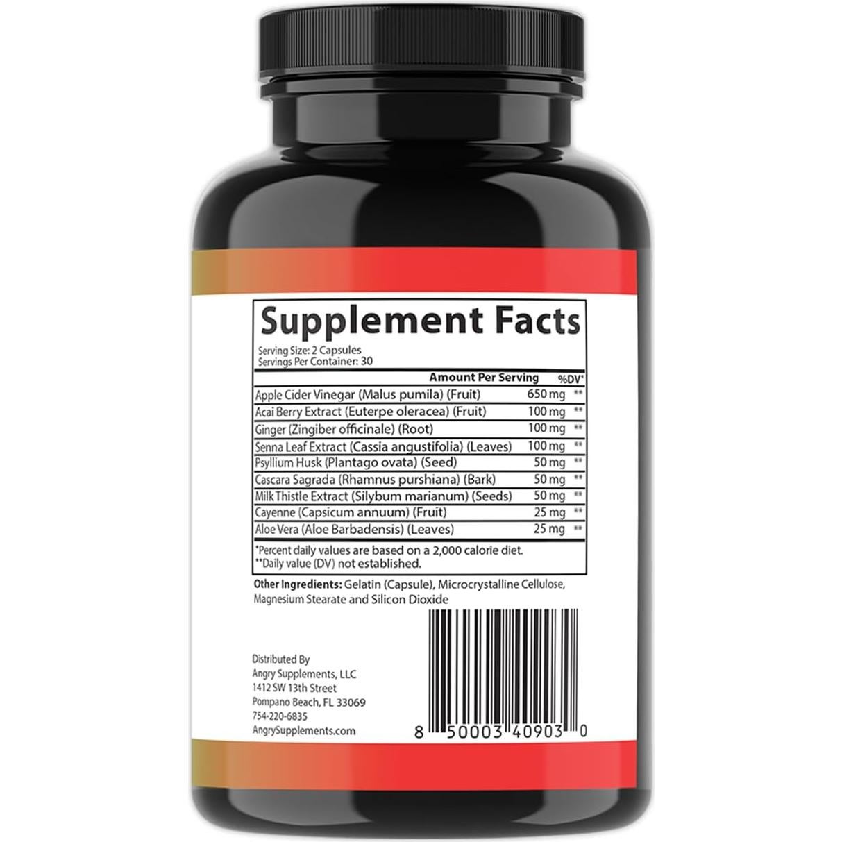 Desintoxicación de Vinagre de Sidra de Manzana Angry Supplements 60 Cápsulas