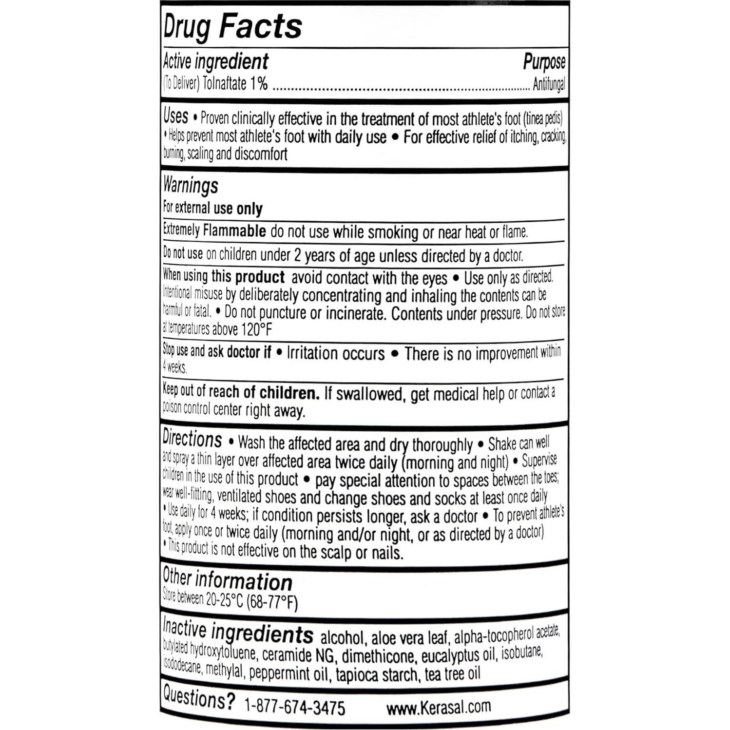 Kerasal Spray Invisible en Polvo para Pie de Atleta 56.7 g