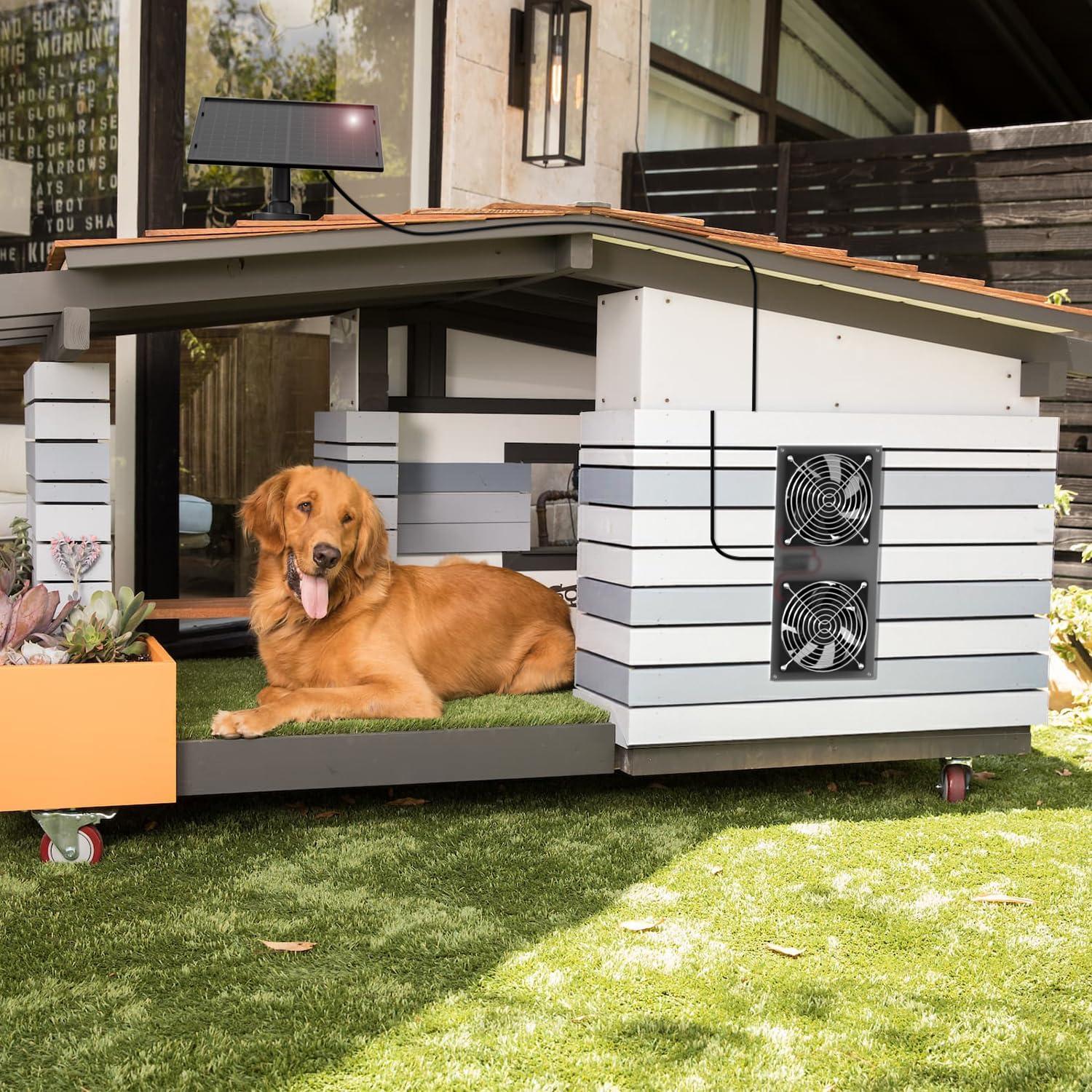 Ventilador Solar Doble AntPay AN028 IPX7 para Invernadero