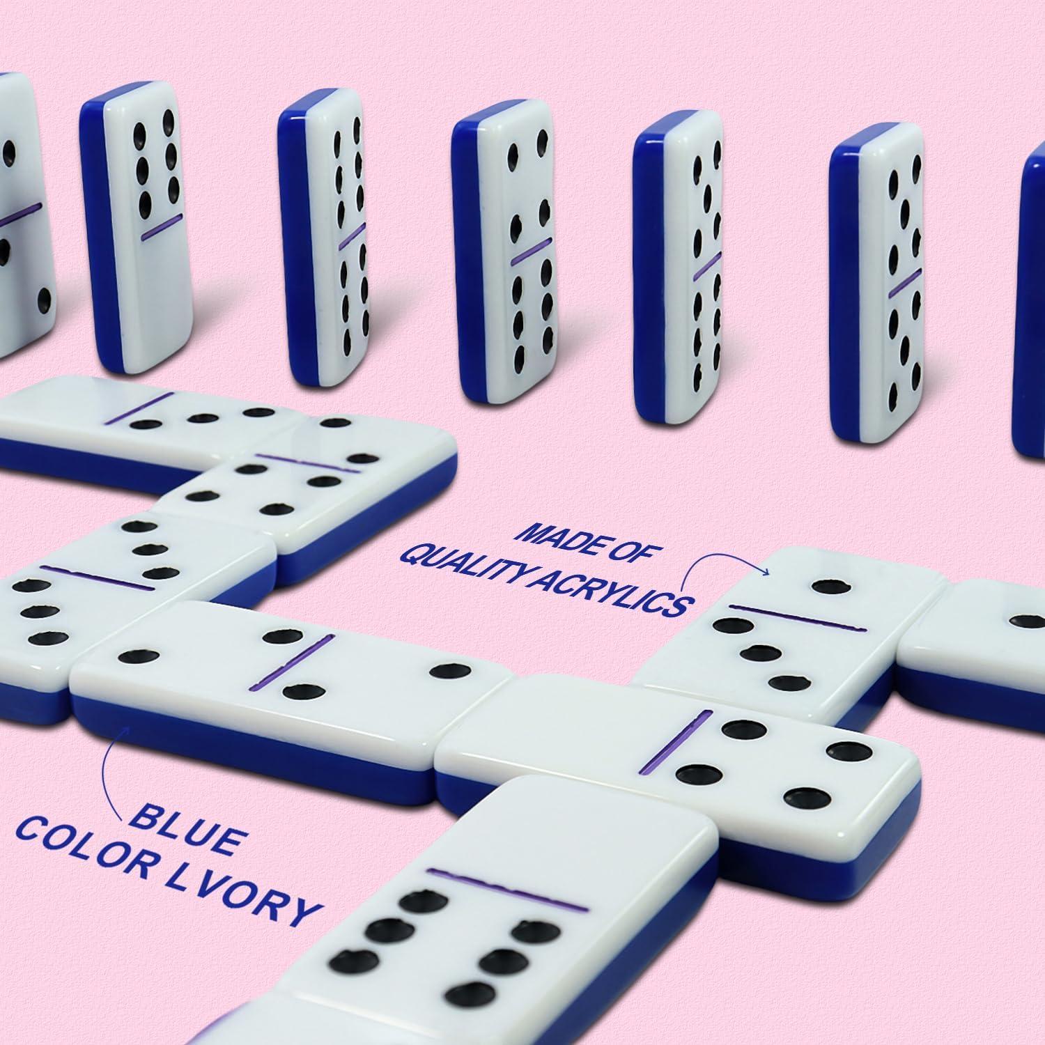 Juego de Dominó Doble 6 IDTQ-DPL-28 con 28 Fichas y Dados