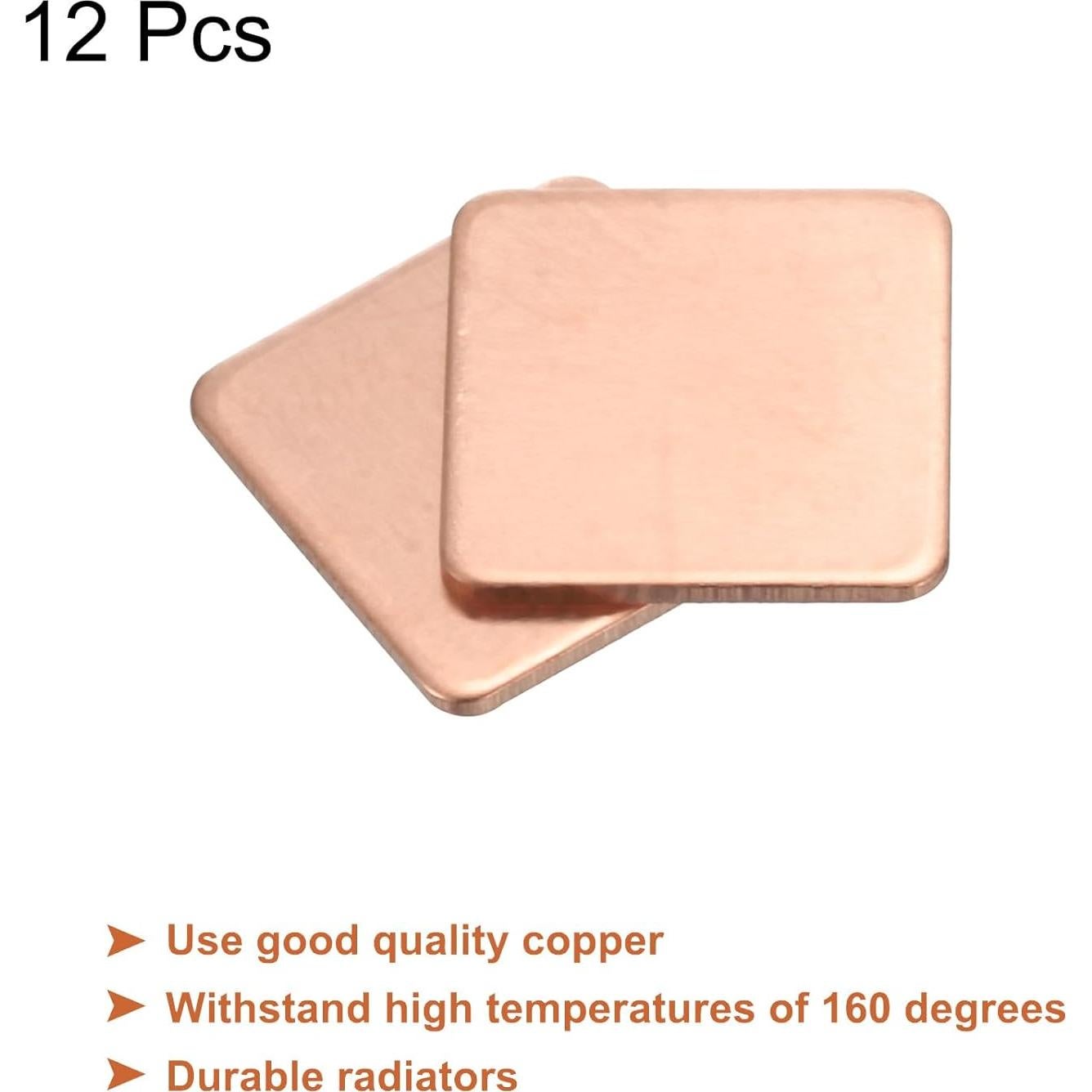 Almohadilla Térmica de Cobre MECCANIXITY 15x15mm Paquete de 12