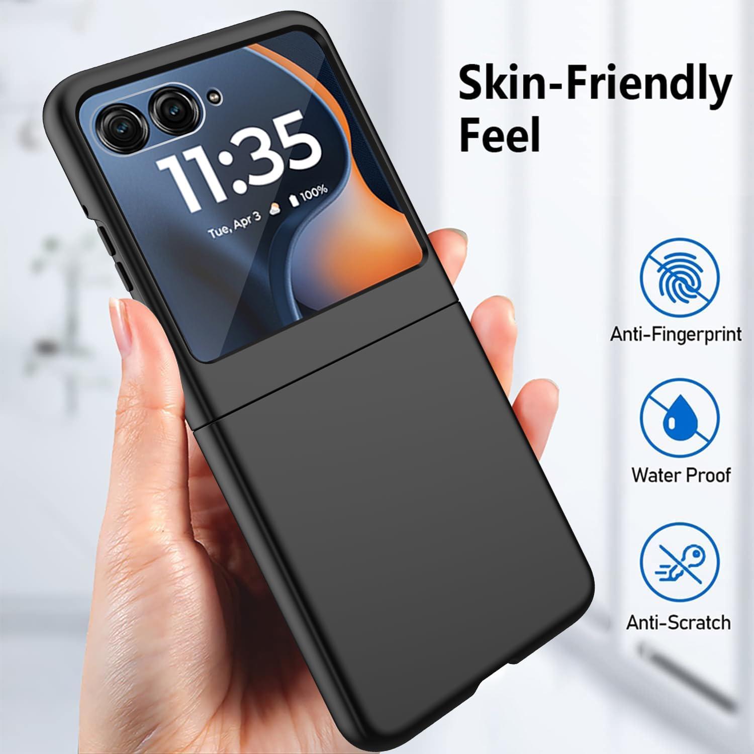 Funda delgada Haeuorey para Motorola Razr 2025/2024 con Clip