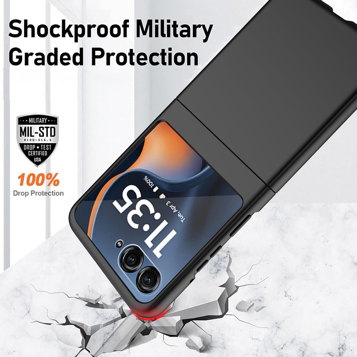 Funda delgada Haeuorey para Motorola Razr 2025/2024 con Clip