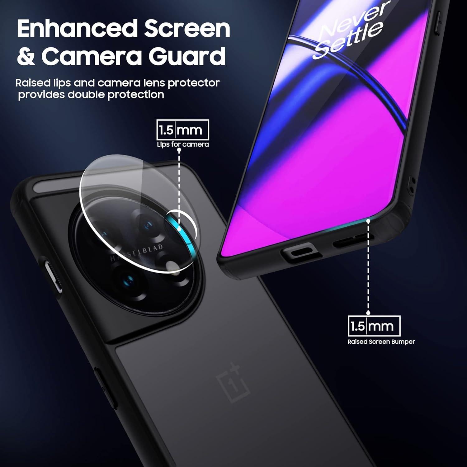 Funda Slim Fit para OnePlus 11 5G con Protector de Lente