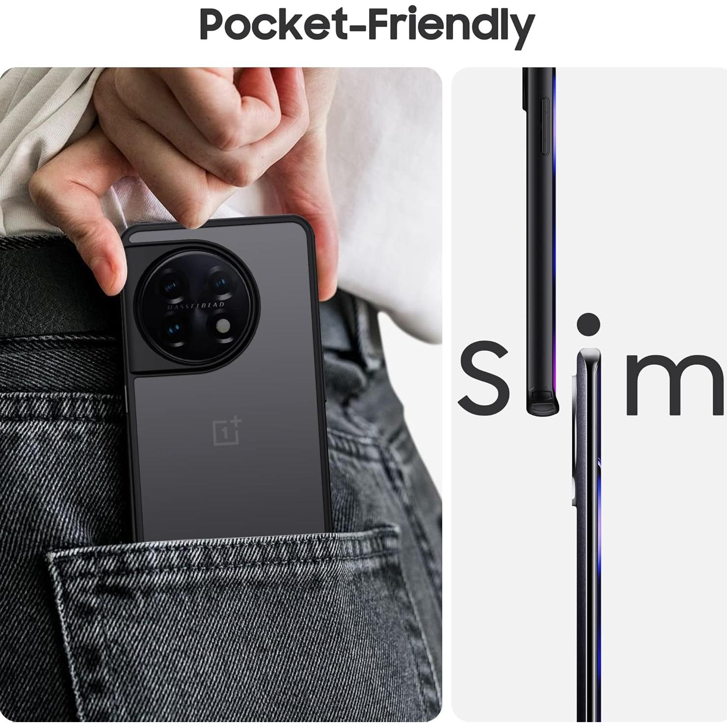 Funda Slim Fit para OnePlus 11 5G con Protector de Lente