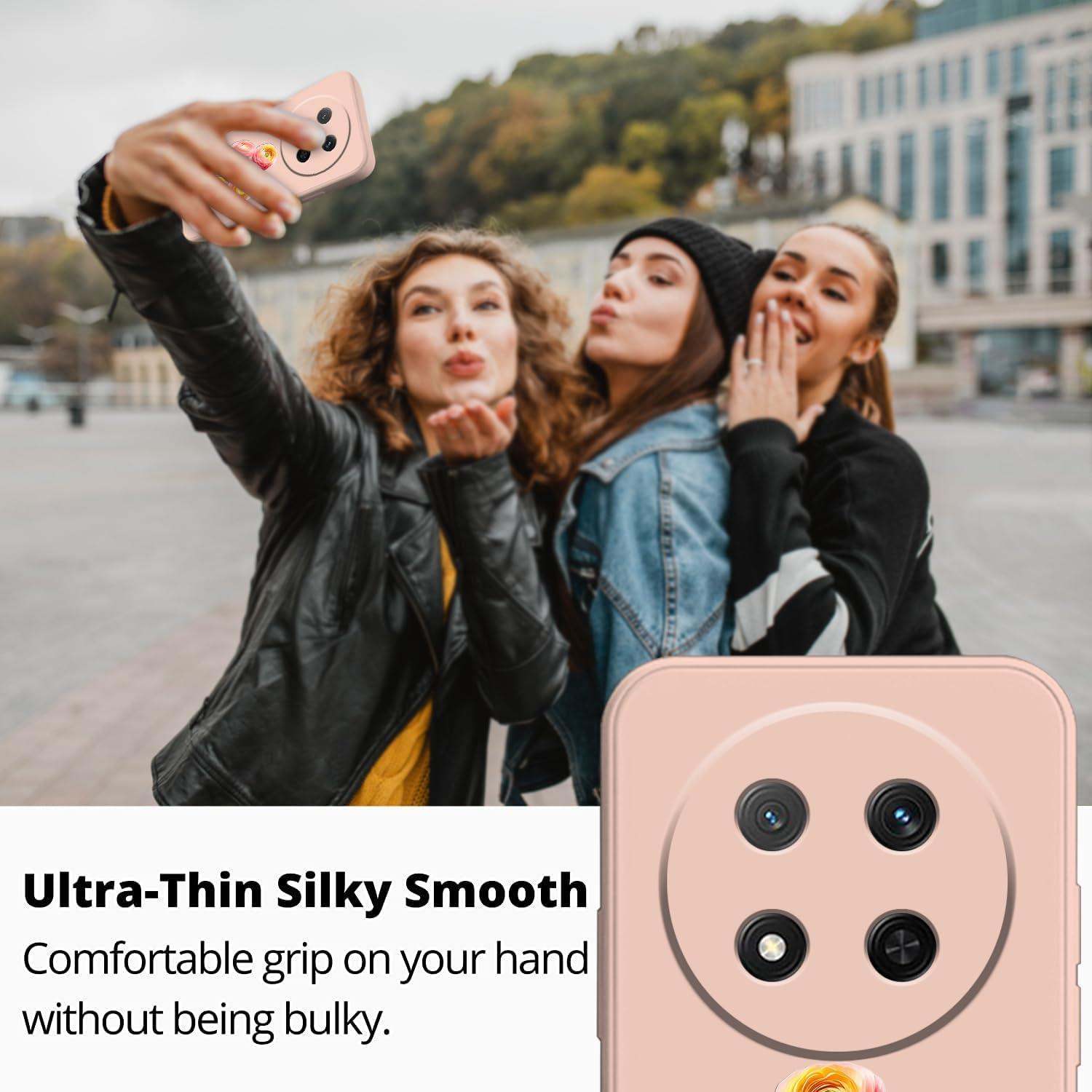 Funda Silicona Honor Magic 7 Lite Floral Rosa Ultra Fina