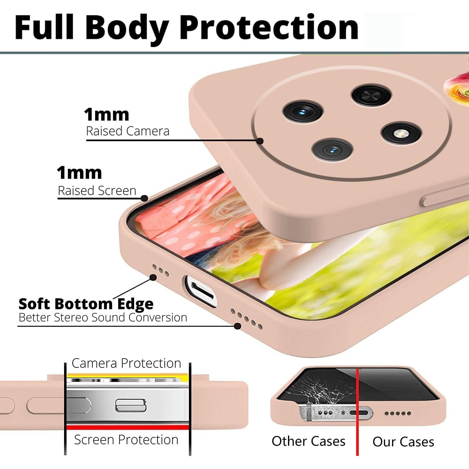 Funda Silicona Honor Magic 7 Lite Floral Rosa Ultra Fina