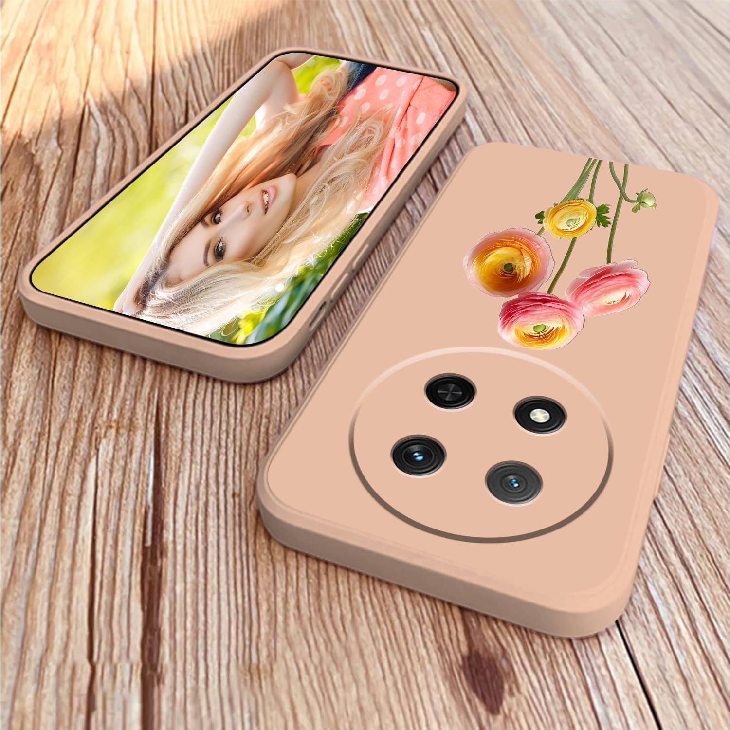 Funda Silicona Honor Magic 7 Lite Floral Rosa Ultra Fina