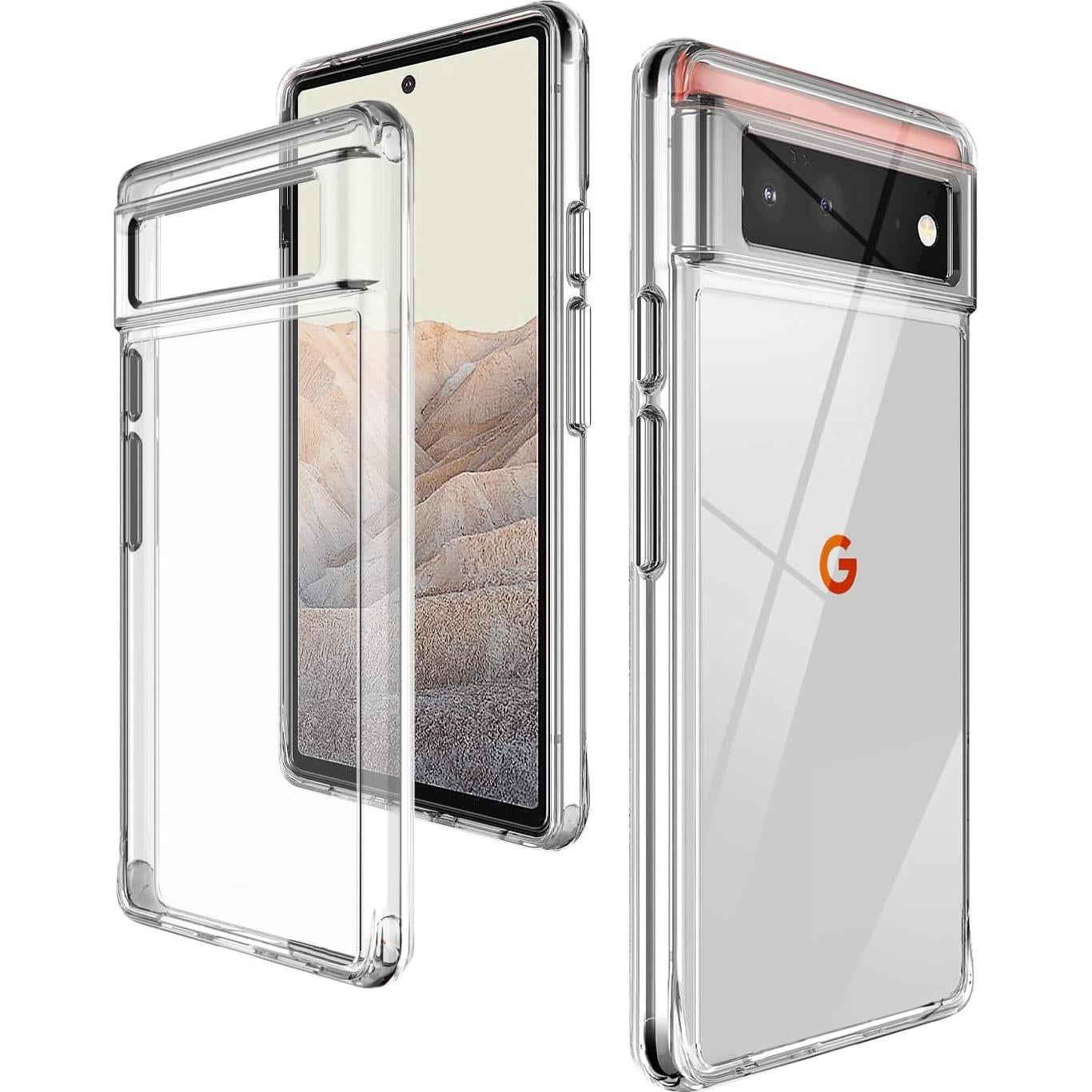 Funda Protectora Guarishel para Google Pixel 6a - Transparente, Grado Militar