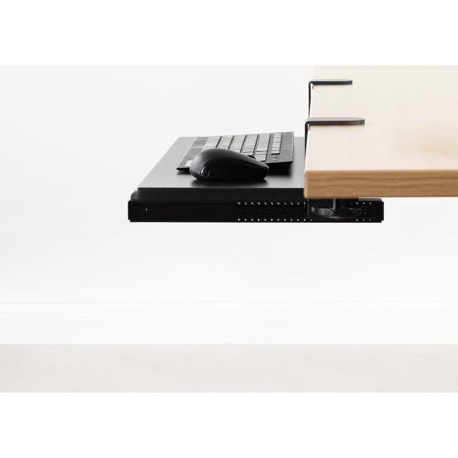 Abrazadera y Rieles Deslizantes VIVO para Bandejas de Teclado