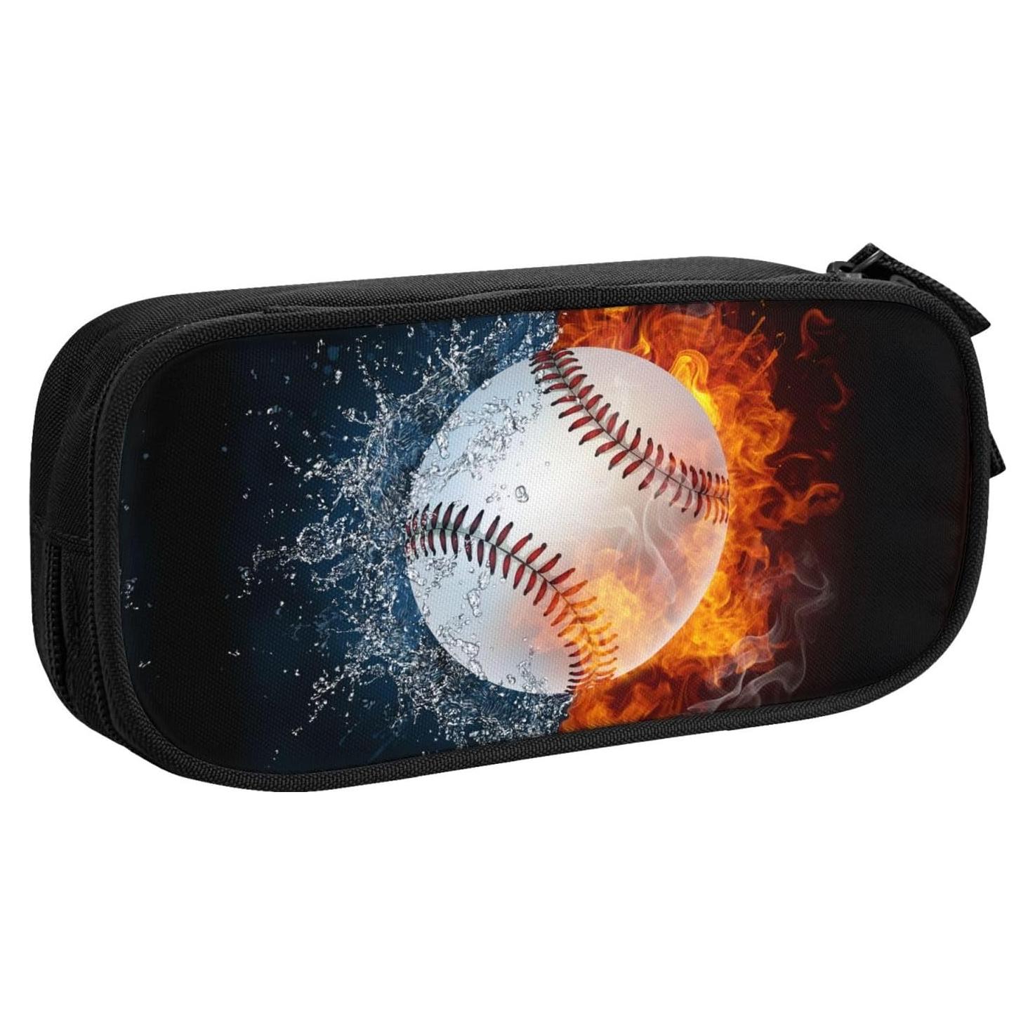 Estuche de Lápices Temático de Deportes YIJIUWKIS Negro 21x10.5x5cm