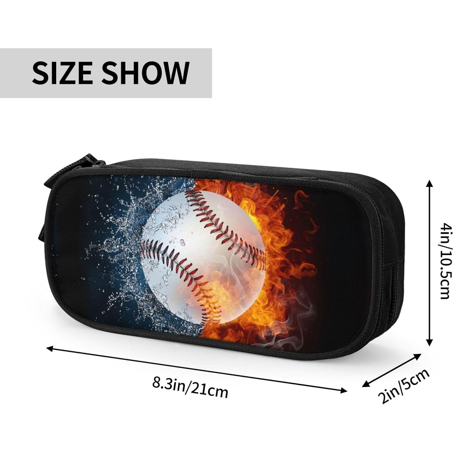 Estuche de Lápices Temático de Deportes YIJIUWKIS Negro 21x10.5x5cm