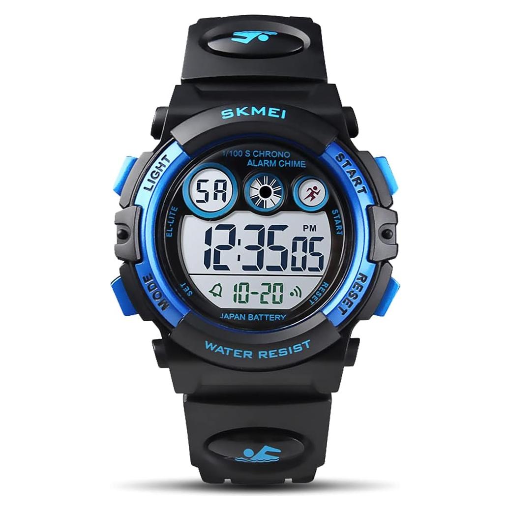 Reloj Deportivo Digital HORA DORADA para Niños 50M Impermeable