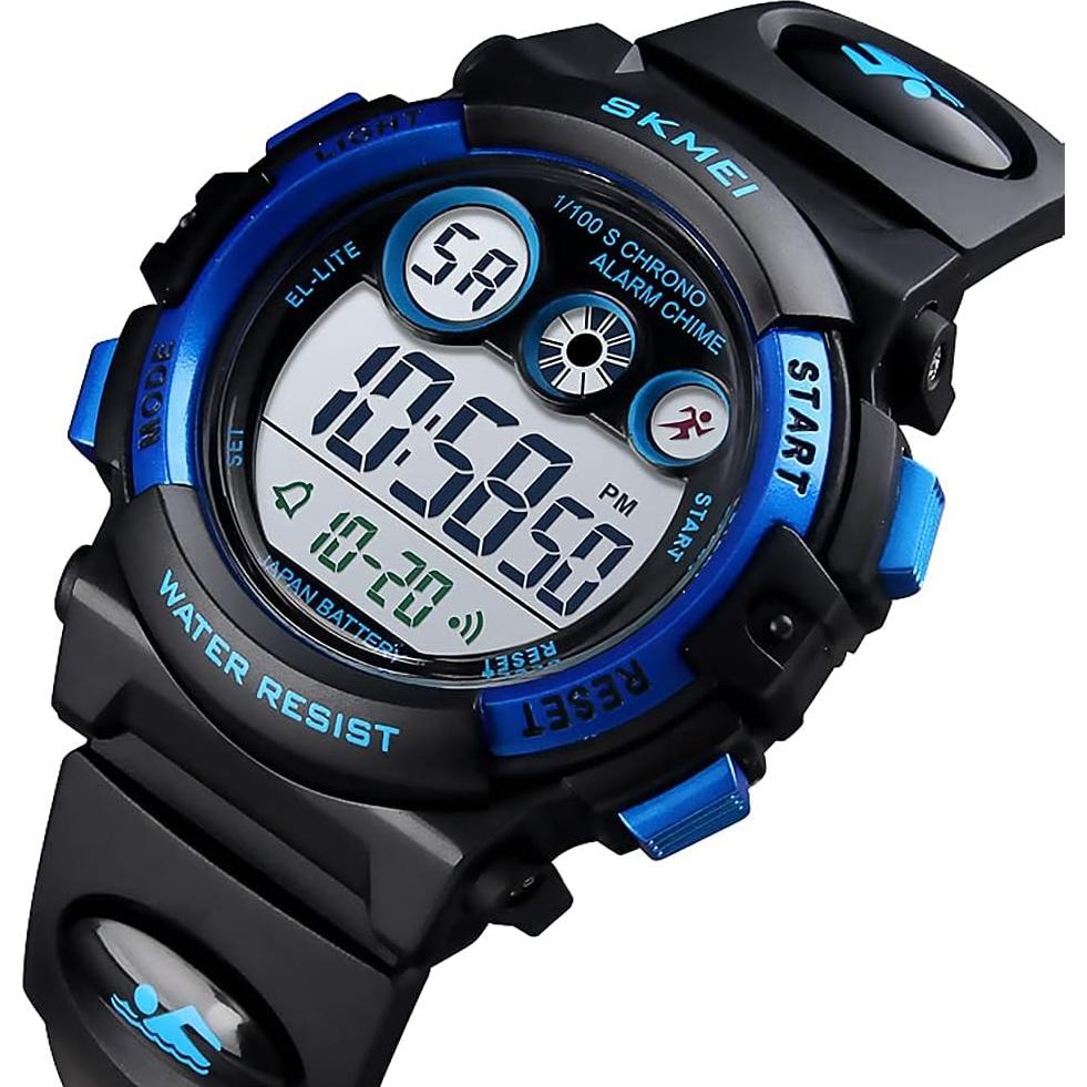 Reloj Deportivo Digital HORA DORADA para Niños 50M Impermeable