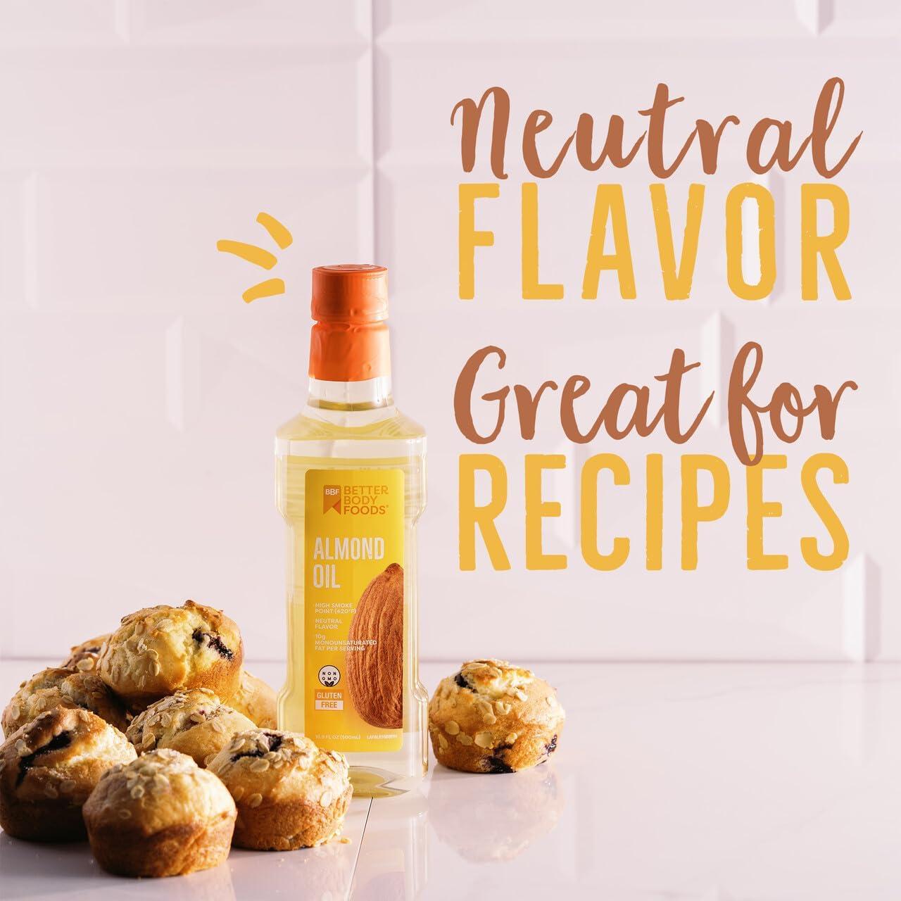 Aceite de Cocina Refinado BetterBody Foods 500 ml - Almendra