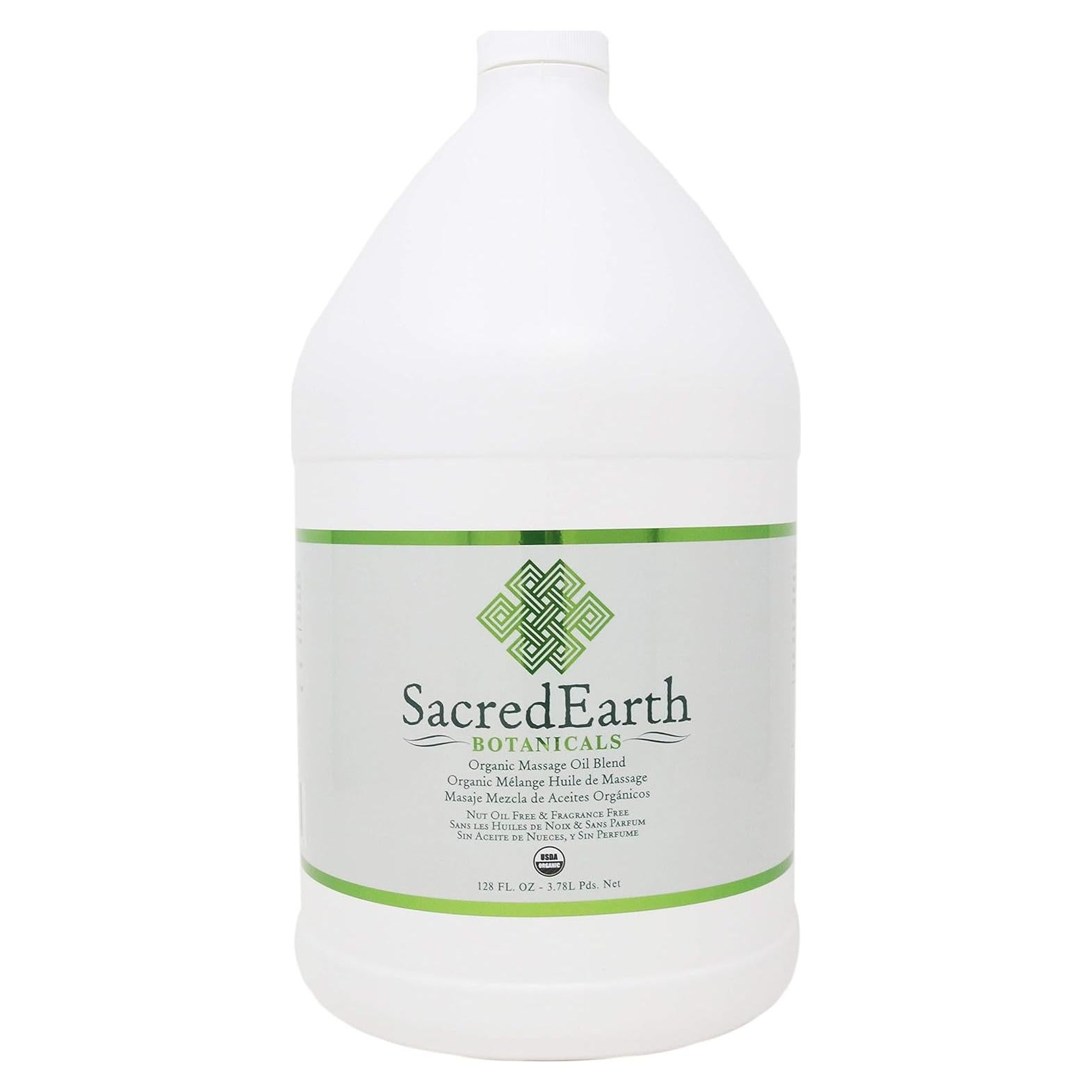 Aceite de Masaje Orgánico Sacred Earth 3.78L Sin Fragancia