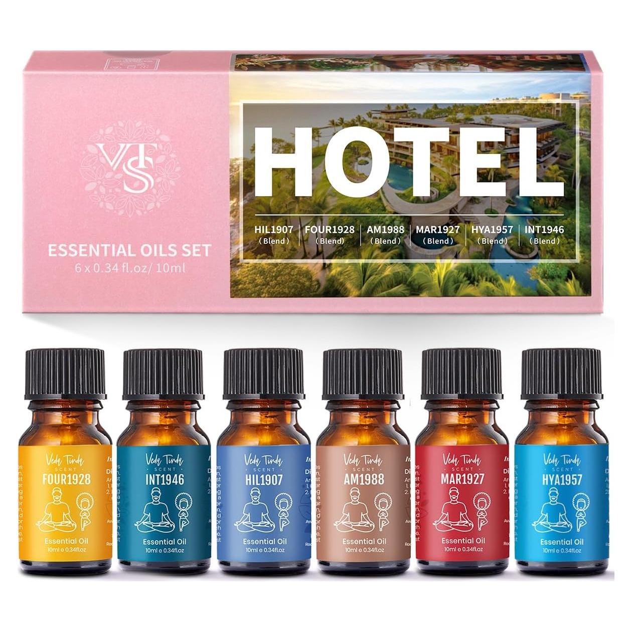 Juego de Aceites Esenciales VEDA TINDA SCENT 6x10ml Aromaterapia