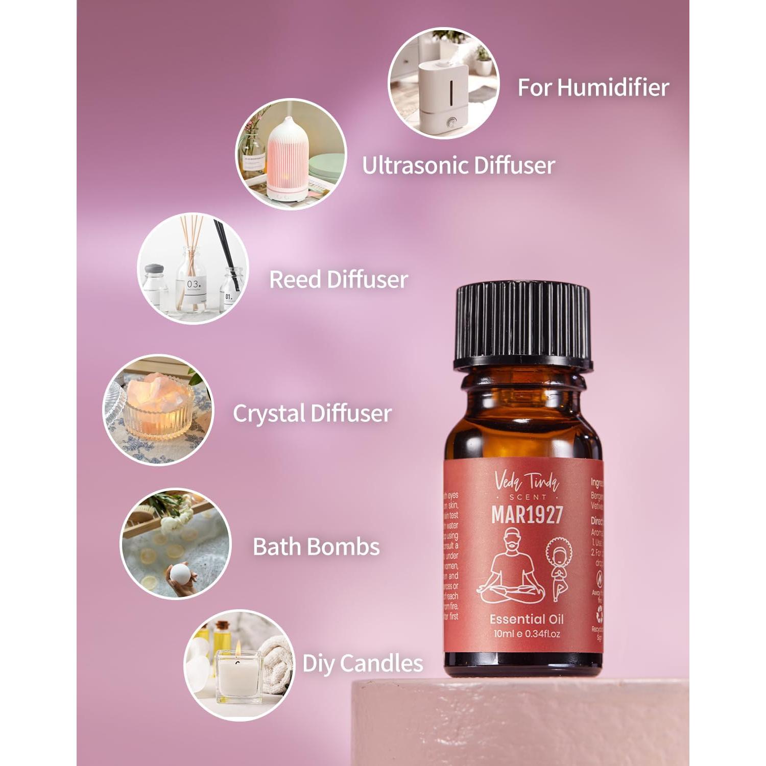 Juego de Aceites Esenciales VEDA TINDA SCENT 6x10ml Aromaterapia