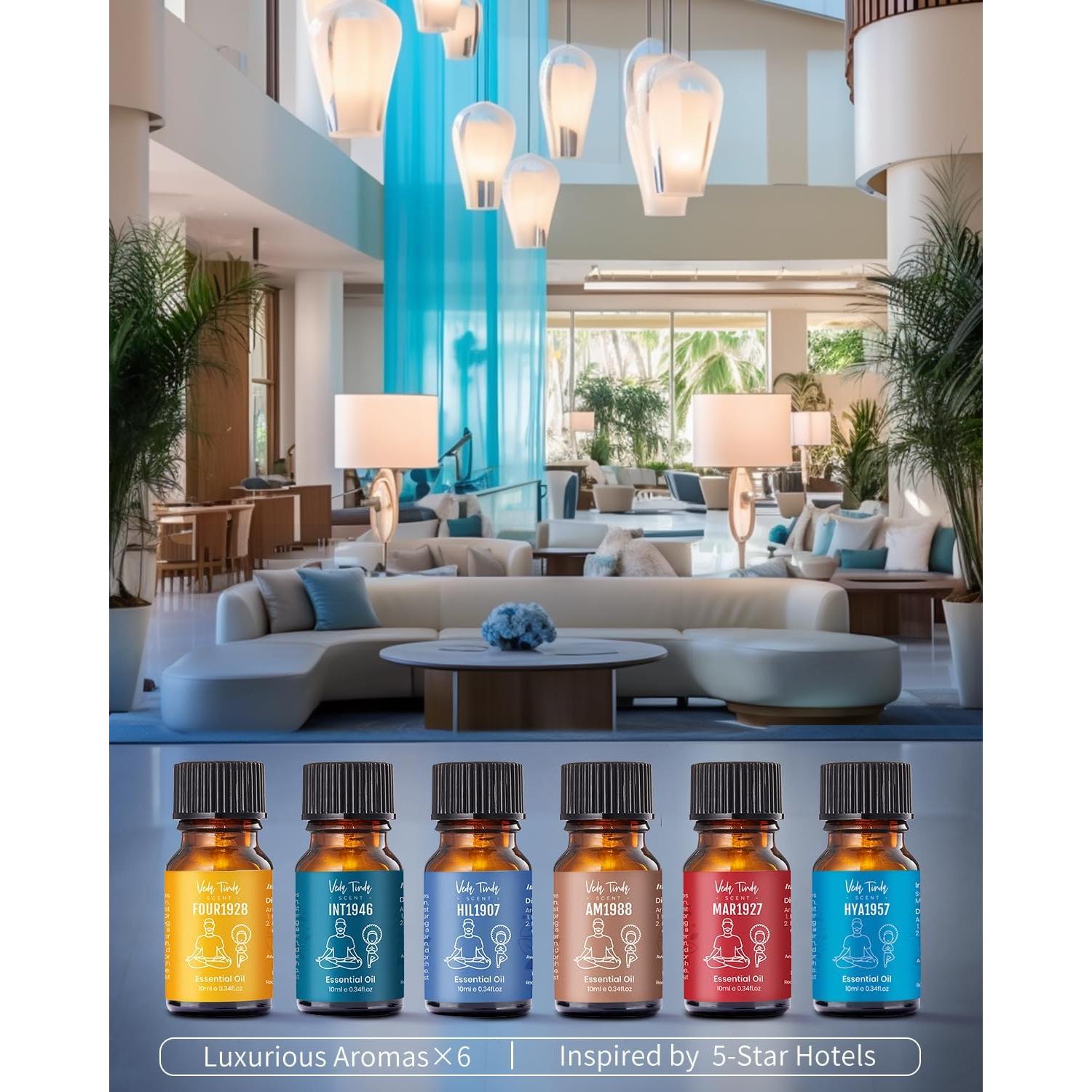 Juego de Aceites Esenciales VEDA TINDA SCENT 6x10ml Aromaterapia