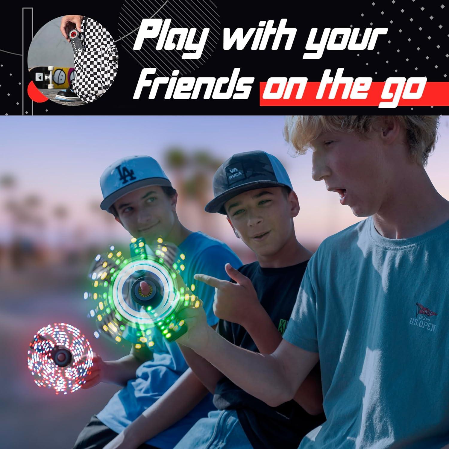 Spinner LED RingSlingr Azul Relámpago Portátil 14cm