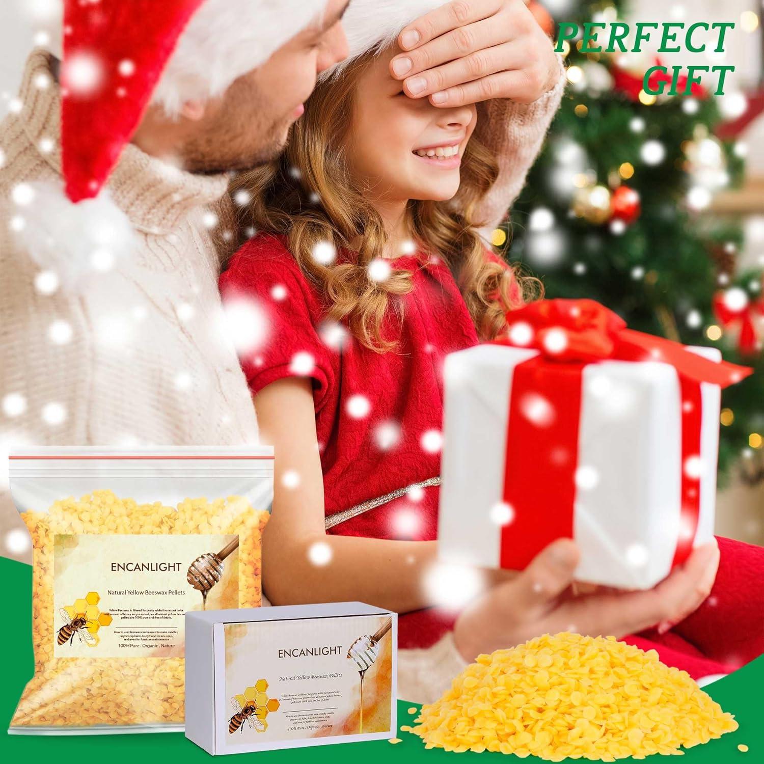 Pellets de Cera de Abeja Orgánica Encanlight 0.5kg para DIY