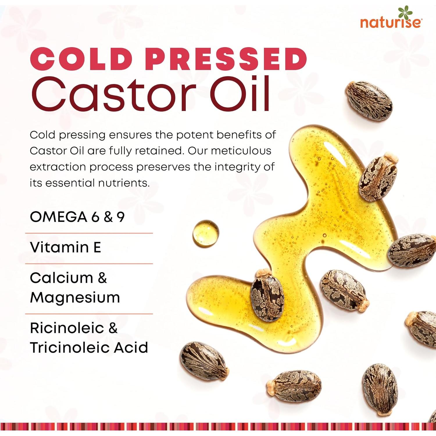 Aceite de Ricino Orgánico Naturise 118 ml Prensado en Frío