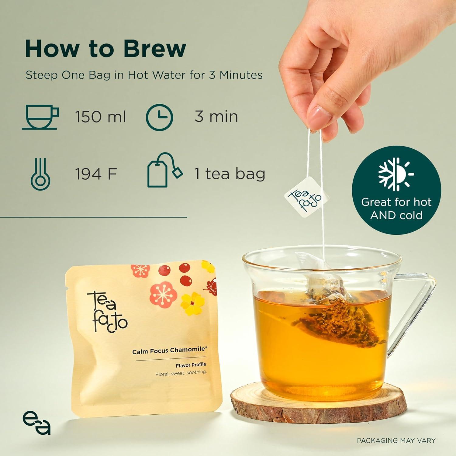 Bolsitas de Té de Manzanilla Tea Facto - Paquete de 10 Unidades