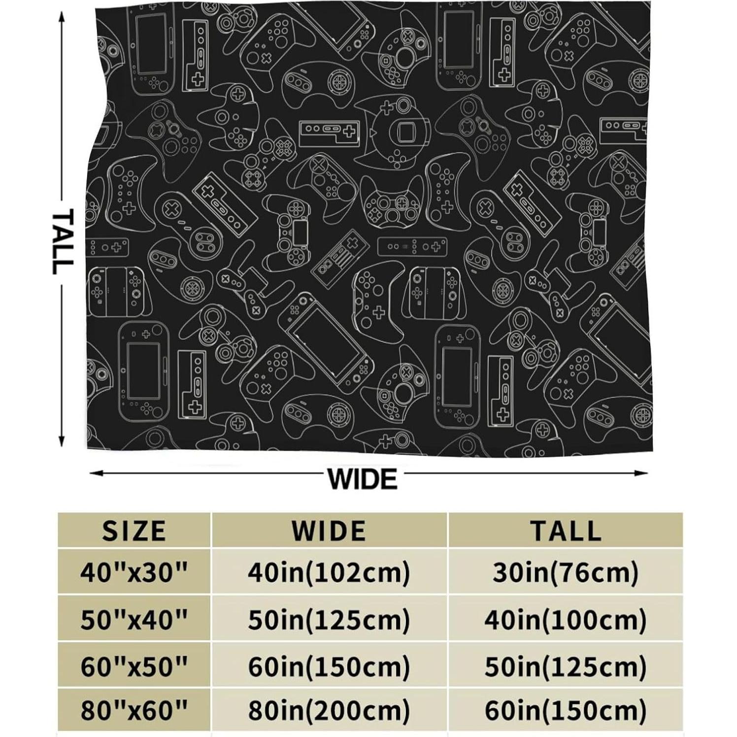 Manta de lanzamiento Perinsto 203x152cm felpa suave temática juegos