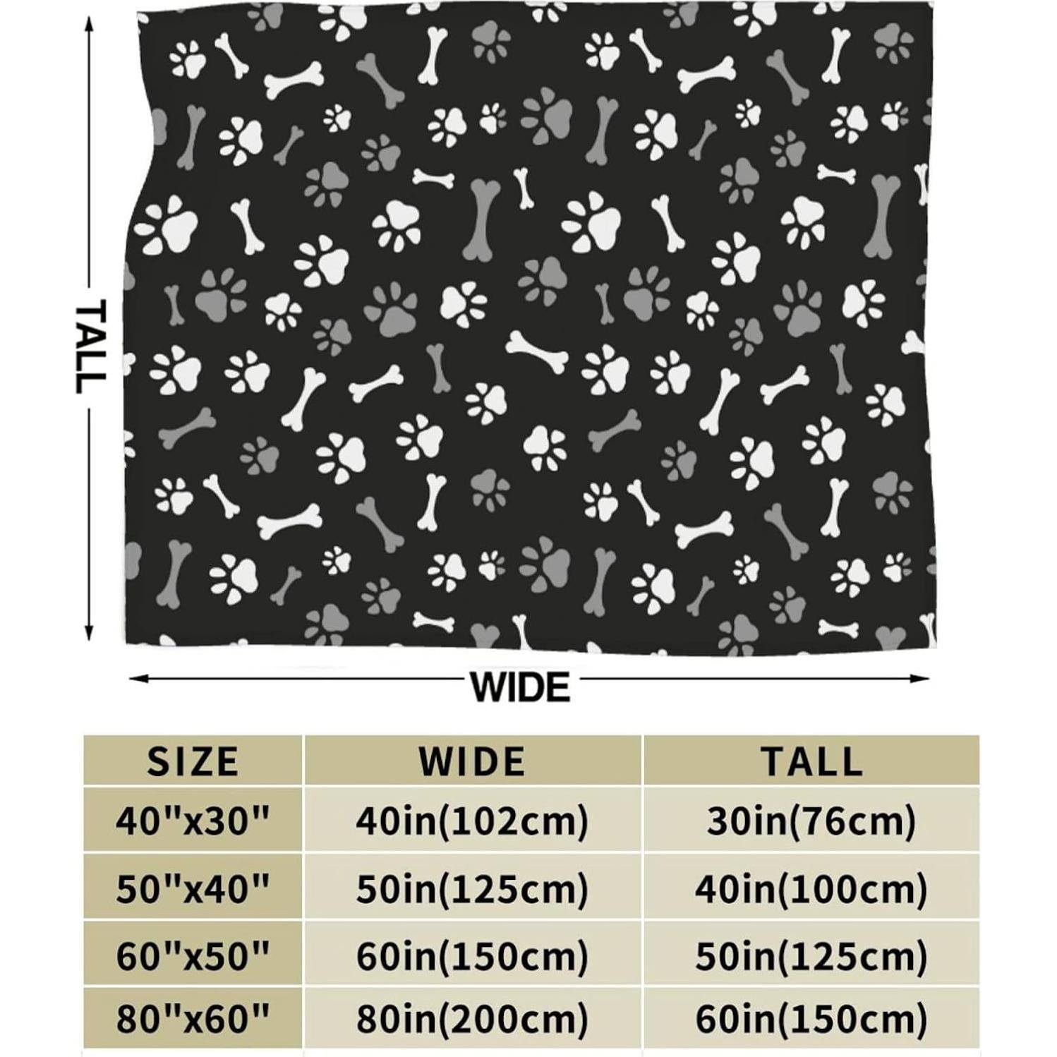 Manta Perinsto Ultra Suave 50x40" Patas y Huesos para Perros