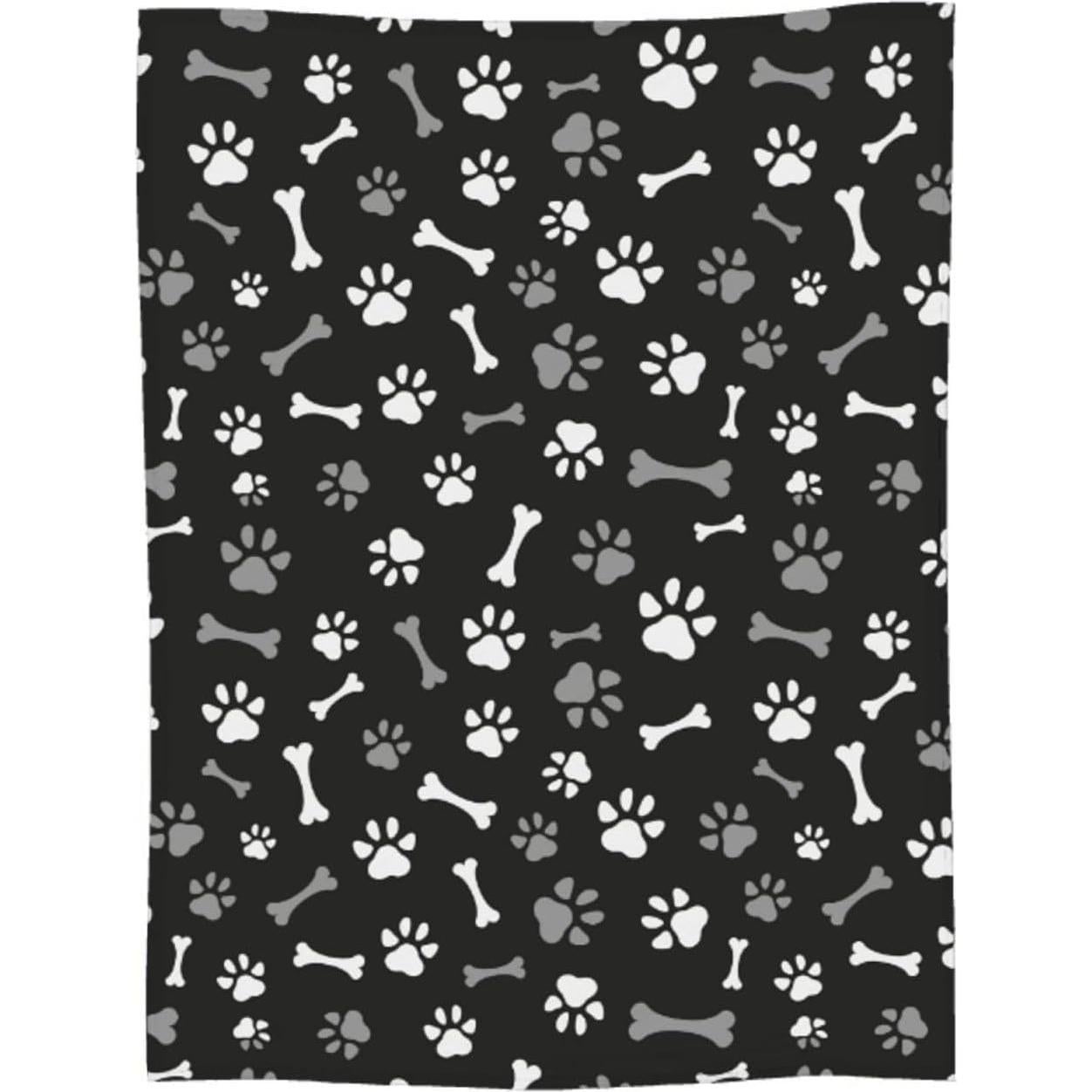 Manta Perinsto Ultra Suave 50x40" Patas y Huesos para Perros