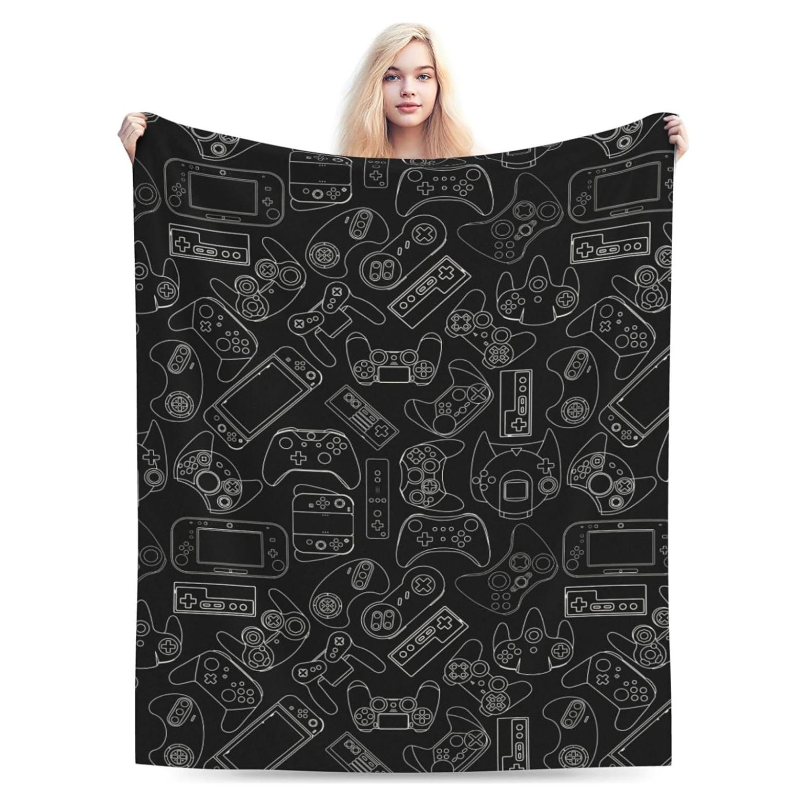 Manta de lanzamiento Perinsto 80x60 cm, franela suave temática juegos