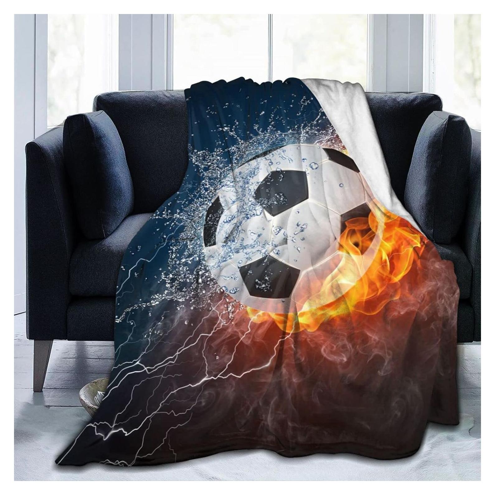 Manta de Felpa Perinsto 60x50 cm Fútbol Fuego y Agua