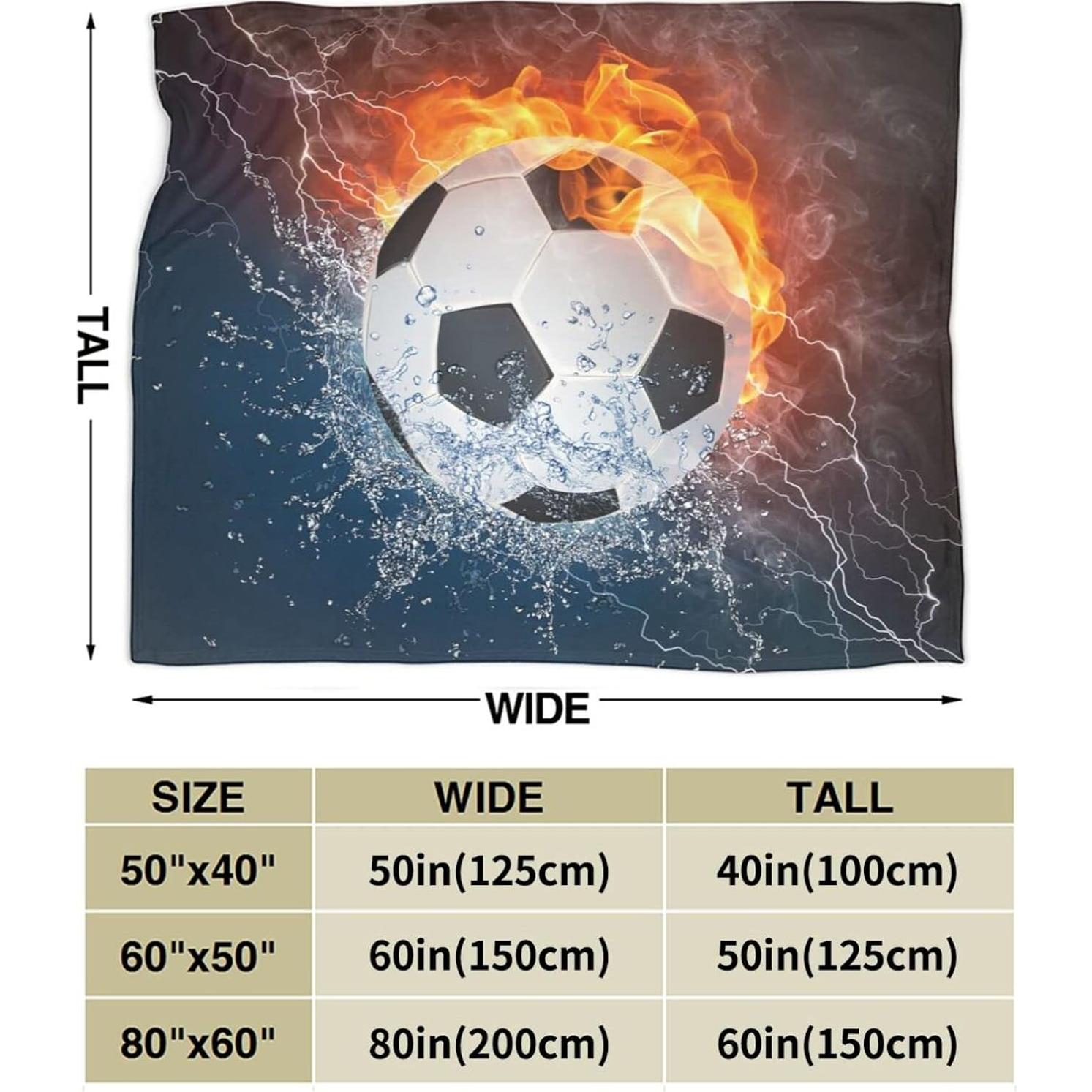 Manta de Felpa Perinsto 60x50 cm Fútbol Fuego y Agua