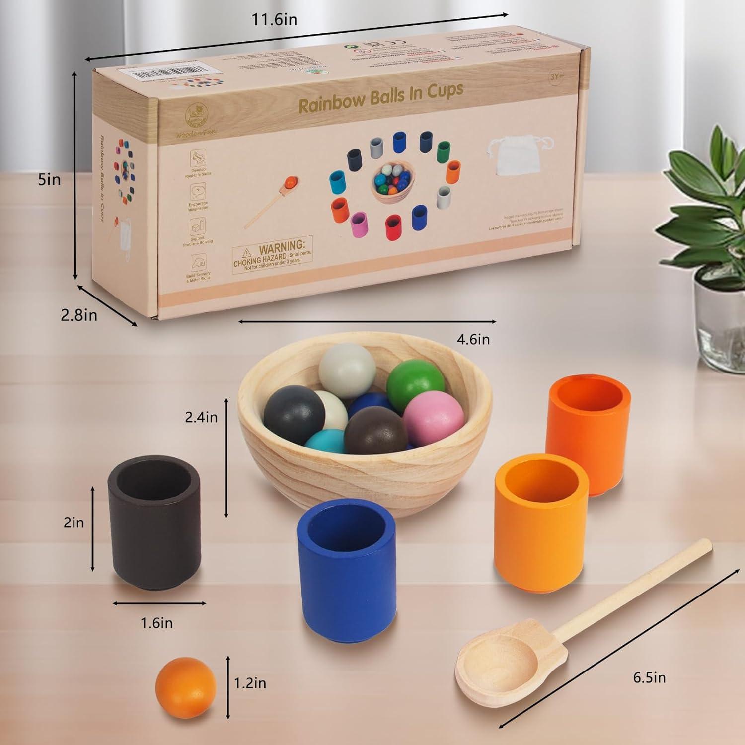 Juguete Montessori de Clasificación de Colores Woodenfun