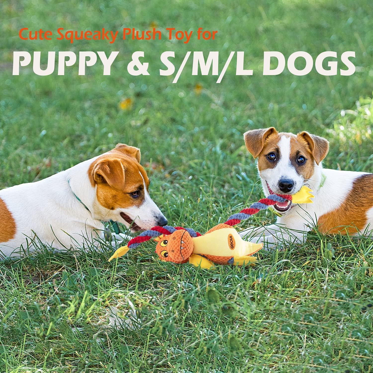 Juguete de Peluche Squeaky GOOLA Dragón para Perros 27.9cm